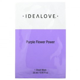 Idealove, Purple Flower Power, 1 Beauty Sheet Mask, 0.85 fl oz (25 ml)